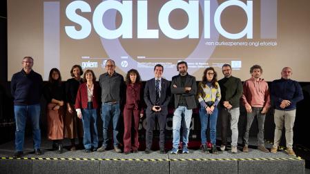 Alberto Cañada (Filmoteca), Teresa Morales de Álava (NICDO), María Rodríguez Abad (Navarra Film Industry), Ana Herrera (Gobierno de Navarra), Carlos San Julián y Merche Yoldi (Golem), el concejero de Industria Mikel Irujo, Carlos F. de Vigo y Lorena Ares (Professor Octopus), Juan San Martín (NAPAR) y Miguel Iturralde y Arturo Cisneros (Clavna).