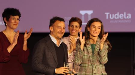 Foto de la visita de la reina Letizia a Tudela para el homenaje a Alejandro Amenábar