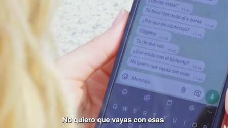 Fotograma del vídeo subido a redes por vecinos y vecinas de Murillo El Fruto con motivo del Día Internacional contra la Violencia hacia las Mujeres