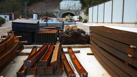 Las cerchas de perfil que se están utilizando en el túnel de Belate