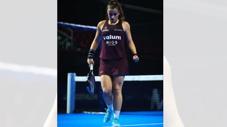Martina Calvo, durante el primer encuentro disputado en el Premier Padel GNP Acapulco Major /