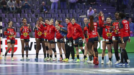 Las Guerreras, en su estreno en el Campeonato del Mundo de este pasado miércoles 26 en Trier (Alemania)