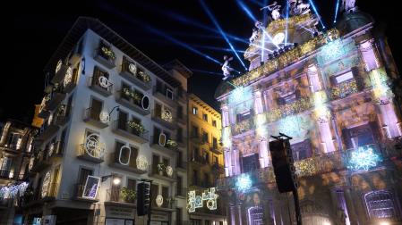 Encendido de las luces navideñas de Pamplona en 2024