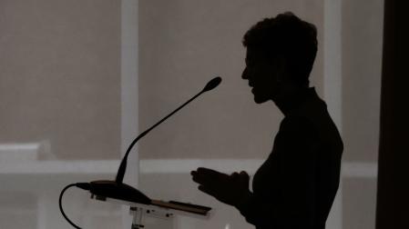 La presidenta María Chivite, en un acto de esta semana