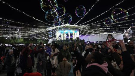 Fotos del encendido de luces de Navidad en Pamplona