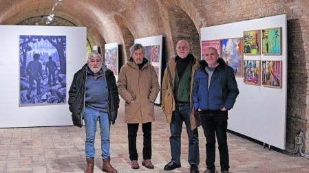 Exposición de Pedro Osés, Joaquín Resano, Simónides y Javier Mina