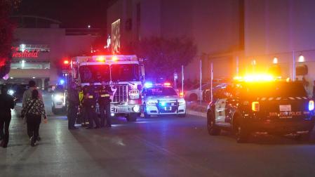 Servicios de Policía y Emergencias en el lugar del tiroteo
