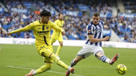 El partido liguero que enfrentó a la Real Sociedad y al Villarreal en el estadio Anoeta en San Sebastián