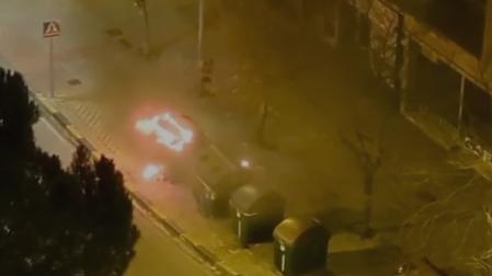 Vídeo del incendio de un contenedor en San Juan