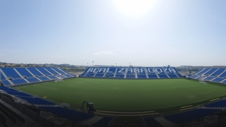 El estadio Ibercaja Zaragoza será el escenario del partido de mañana de Copa. Es modular y tiene capacidad para 20.000 espectadores