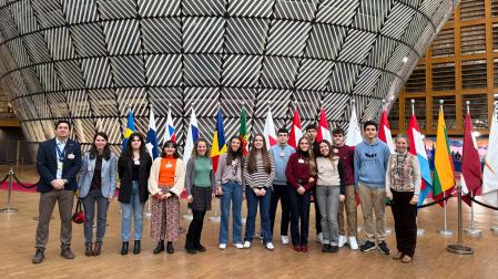 Ocho jóvenes pamploneses están en Bruselas con el programa municipal ‘Destino Europa’ conociendo las instituciones de la Unión