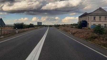 Imagen de la carretera N-113, a su paso por Cintruénigo