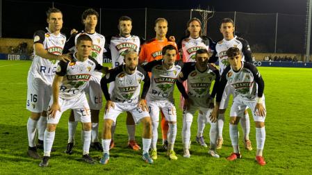 Los once jugadores con los que el Tudelano ha afrontado el duelo ante el Amorebieta