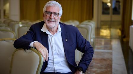 Gregorio Luri, fotografiado en 2024 en el Hotel Tres Reyes de Pamplona
