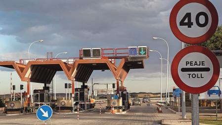 Peaje de la autopista AP-68 en Tudela, en una imagen de 2010