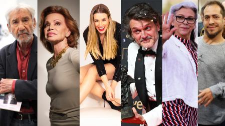 De izda. a dcha., José Sacristán, Paloma San Basilio, Eva Soriano, Salva Sevilla, Kiti Mánver y Juan Manuel Montilla, 'El Lanui'