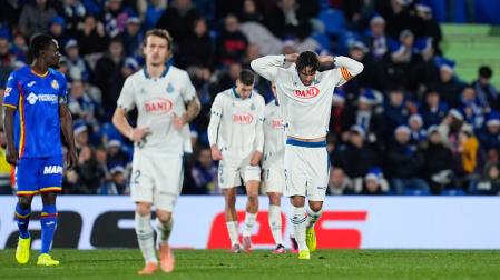 Cabrera celebra su tanto al Getafe