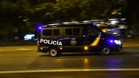Un furgón de la Policía Nacional