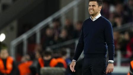 Alessio Lisci, entrenador de Osasuna, en el Spotify Camp Nou