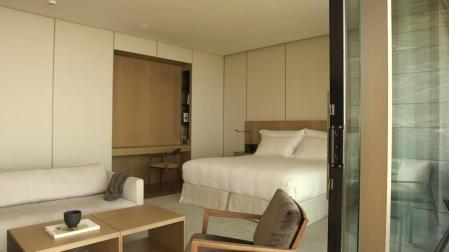 Interior de una de las habitaciones del Akelarre en San Sebastián