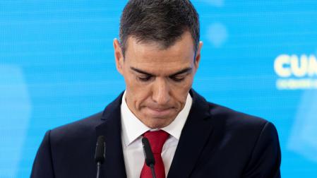 El presidente del Gobierno, Pedro Sánchez, durante su balance del curso político