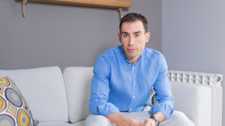 El divulgador Marcos Vázquez presente su último libro 'Saba Mente', el miércoles en Pamplona.