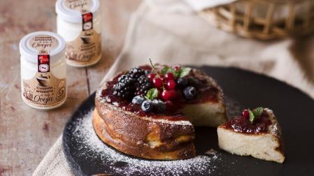 Esta es una de las muchas recetas que se pueden preparar con la cuajada de Postres Ultzama.