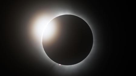 Eclipse total de sol que se vio en Huntington, Estados Unidos, el 8 de abril de 2024