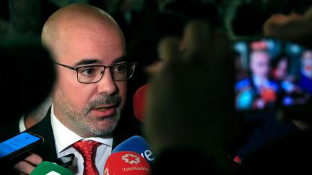 El delegado del Gobierno en Madrid, Francisco Martín, en declaraciones anteriores a los periodistas