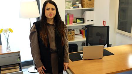 Cindy Johanna García Melo en la consulta de psicología