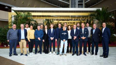Foto de grupo de los participantes en los Steering Committees de Premier Padel celebraron su segunda reunión oficial en Barcelona
