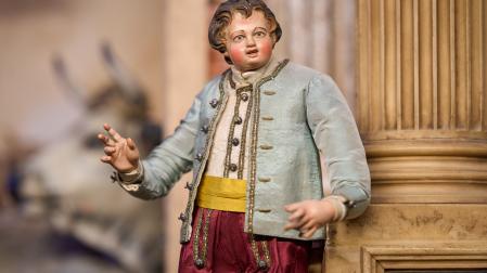 Detalle de una de las figuras en la exposición de la catedral.