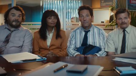 Una captura del tráiler de 'Anaconda' protagonizada por Paul Rudd y Jack Black