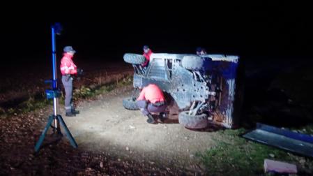La Policía Foral, junto al quad accidentado