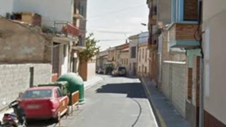 Un tramo de la calle de las Escuelas en Murchante