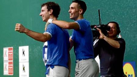 Zabala y Martija celebran el triunfo en el Adarraga de Logroño