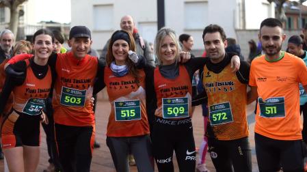 Participantes en la I Carrera de los Inocentes en Ayegui celebrada este domingo,  28 de diciembre