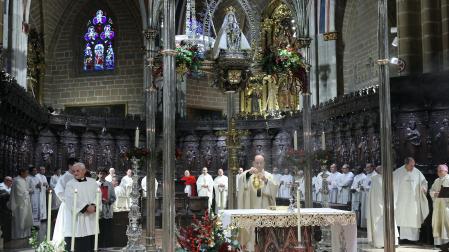 Misa de clausura del año santo jubilar en la catedral de Pamplona.