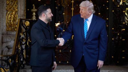 El presidente de Ucrania, Volodimir Zelenski, y el de Estados Unidos, Donald Trump