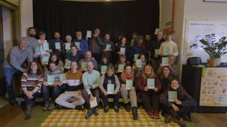 Representantes de las entidades que han participado en la Auditoria de REAS, en el acto de presentación celebrado en Geltoki