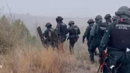 Dispositivo de la Guardia Civil para desmantelar una plantación de marihuana cerca de Sangüesa