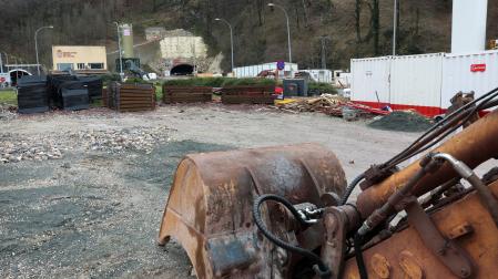 Aspecto que presentaba la boca norte de las obras de Belate el 2 de enero