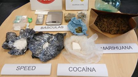 Droga incautada durante el registro