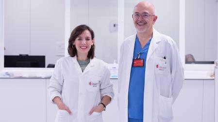 Cristina Mariscal Aguilar y Javier Urriza Mena, del Servicio de Neurofisiología Clínica del HUN