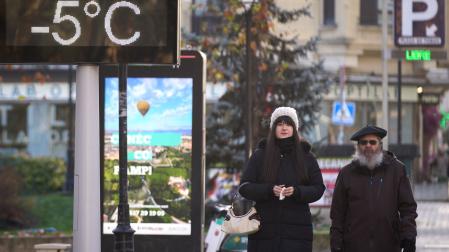 El termómetro marca -5 grados este miércoles, 7 de enero, en Pamplona