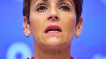María Chivite, en su comparecencia pública del pasado jueves 8 de enero para anunciar los cambios en su gabinete