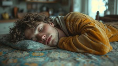 Un joven dormido