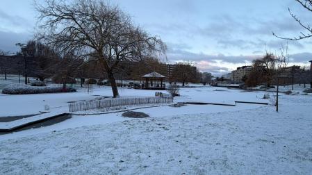 Nieve en Pamplona.