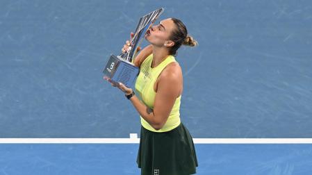 Sabalenka celebra su victoria en el Torneo de Brisbane