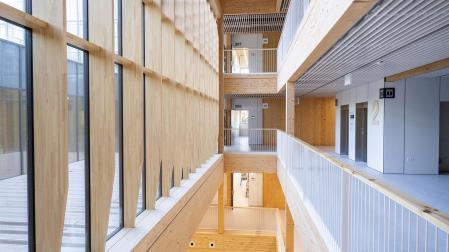 Imagen del interior del nuevo edificio de la Facultad de Ciencias de la Salud de la UPNA